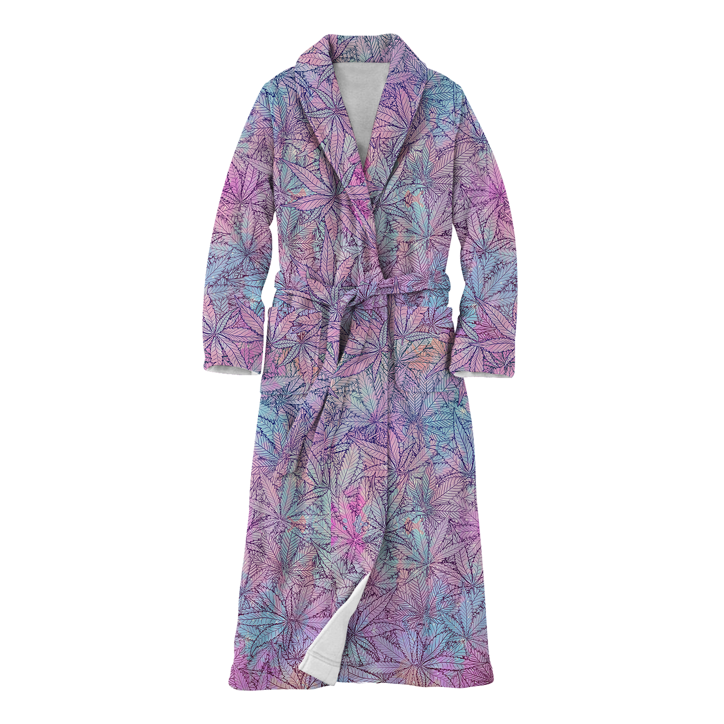 Cann~ Pattern All Over Print Fleece Robe