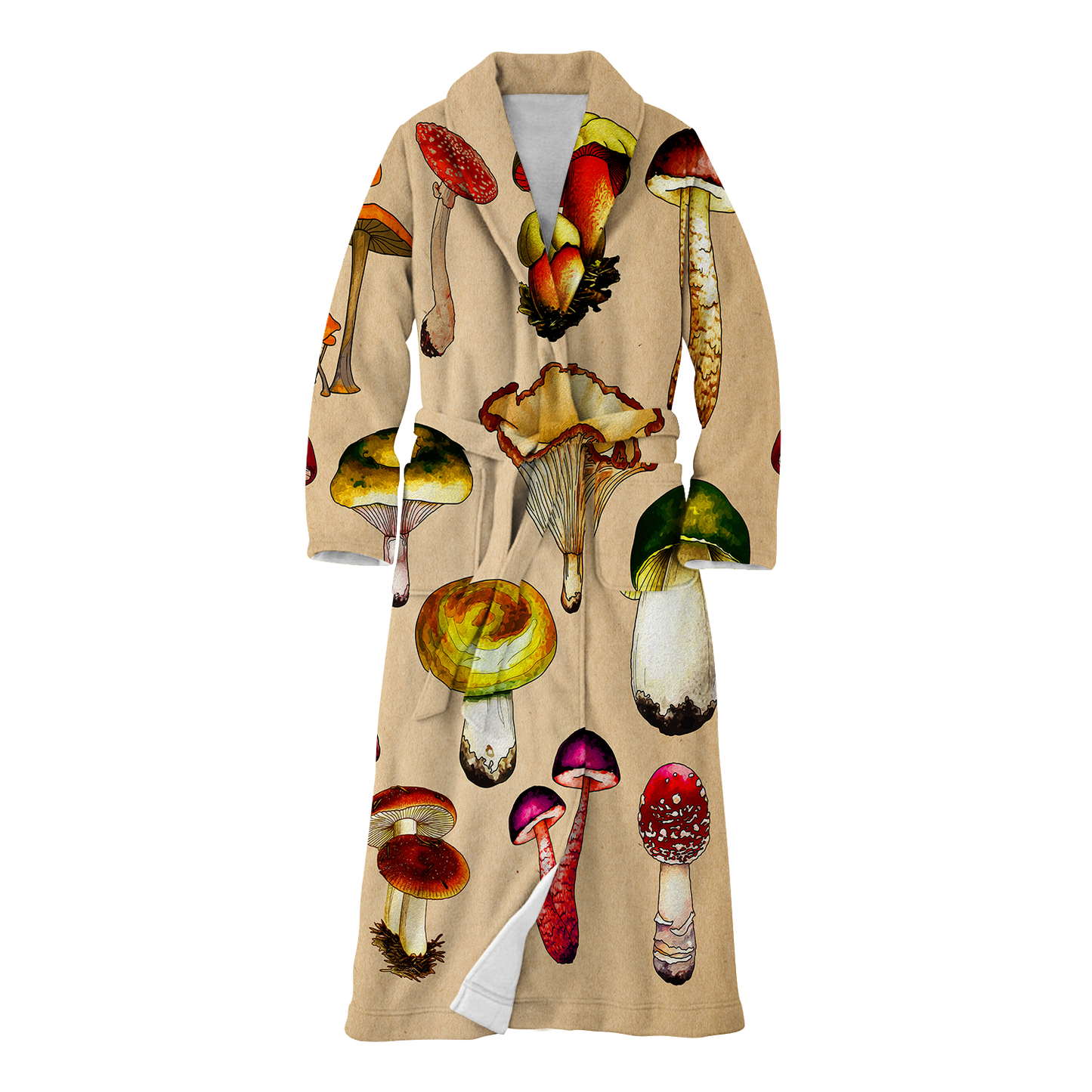 Magic Mushrooms All Over Print Fleece Robe