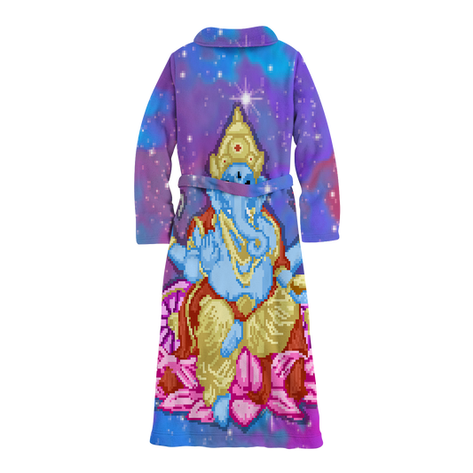 Pixel Ganesha All Over Print Fleece Robe