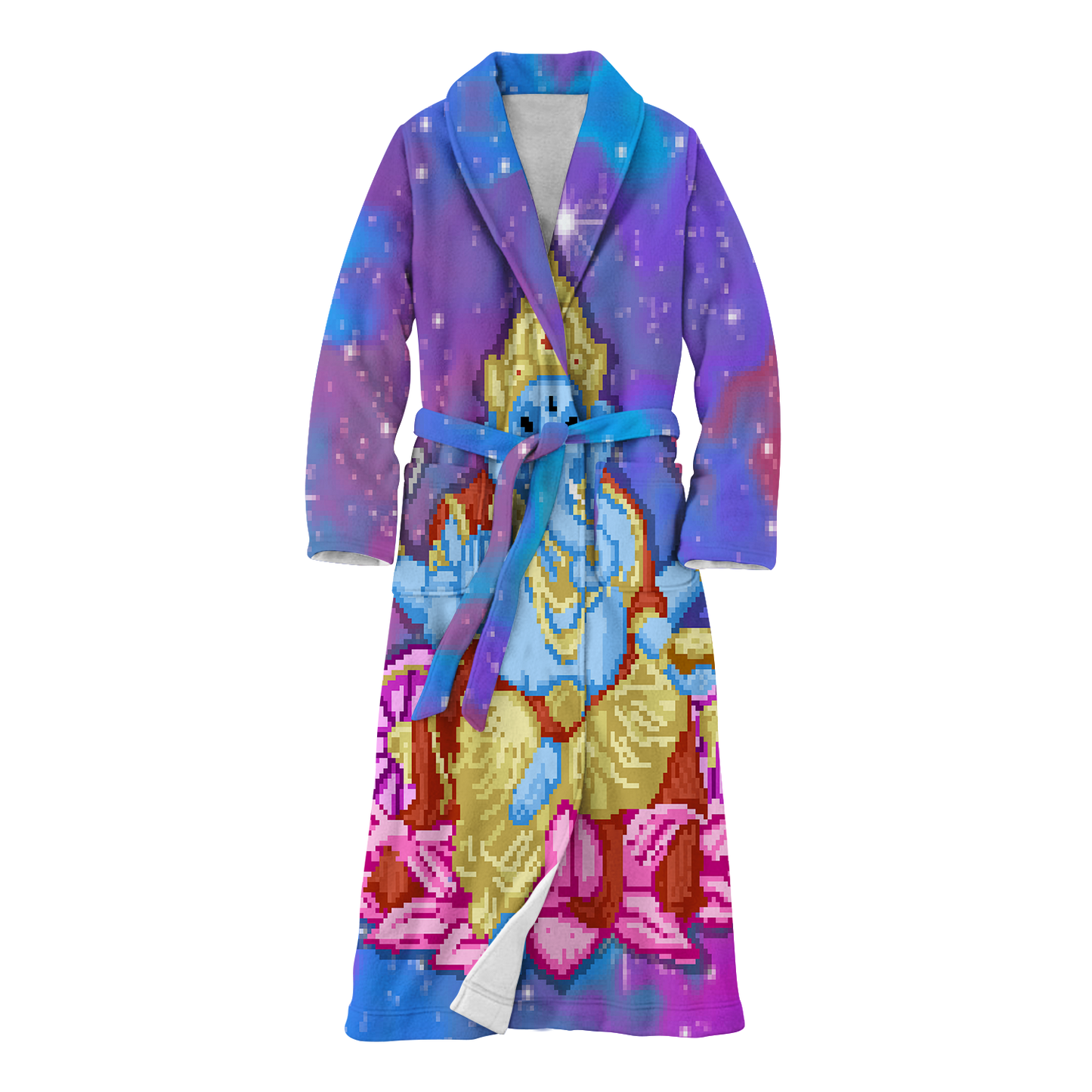 Pixel Ganesha All Over Print Fleece Robe