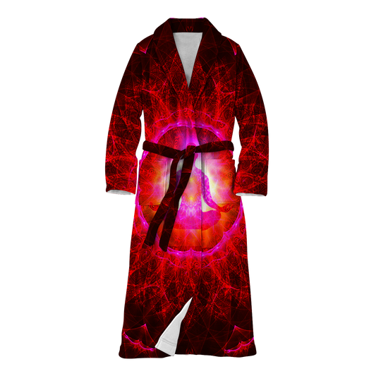 Meditating Psi~ All Over Print Fleece Robe