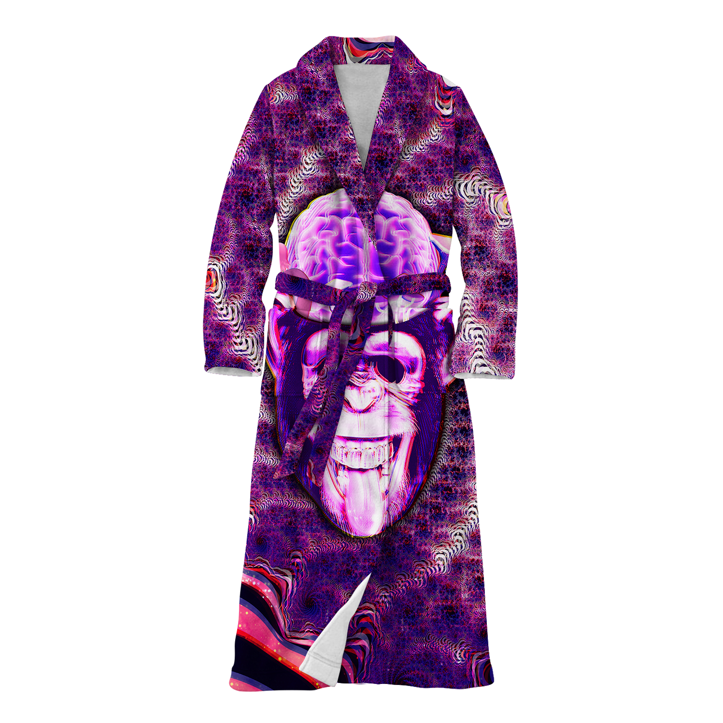 Ston~ Ape Brain All Over Print Fleece Robe