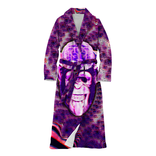 Ston~ Ape Brain All Over Print Fleece Robe