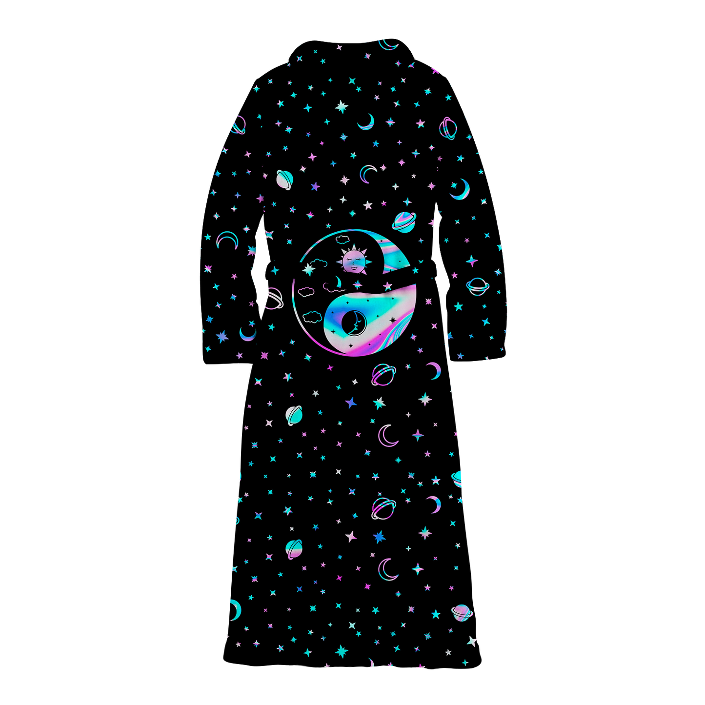 Yinyang Galaxy All Over Print Fleece Robe