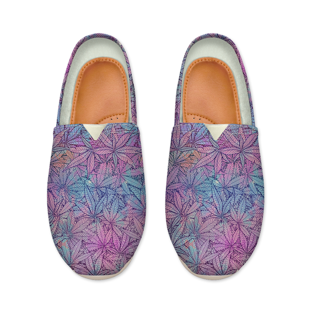Cann~ Pattern Women's Canvas Fisherman Shoes