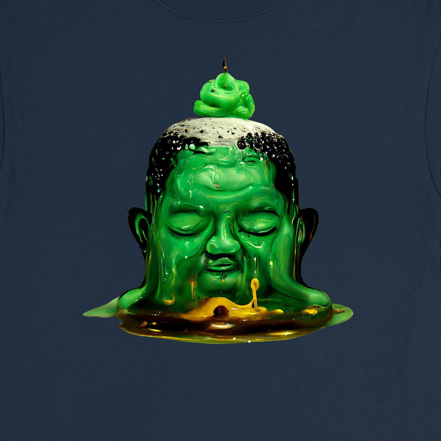 Melting Buddah Graphic Long Sleeve Tee