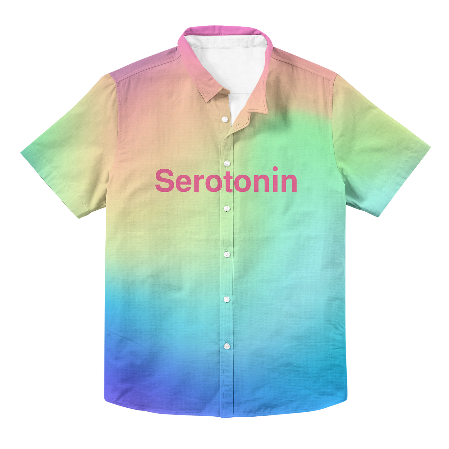 Serotonin All Over Print Hawaiian Button Up