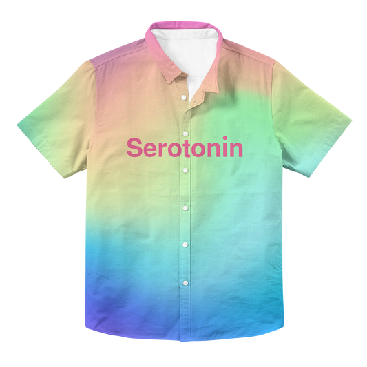 Serotonin All Over Print Hawaiian Button Up