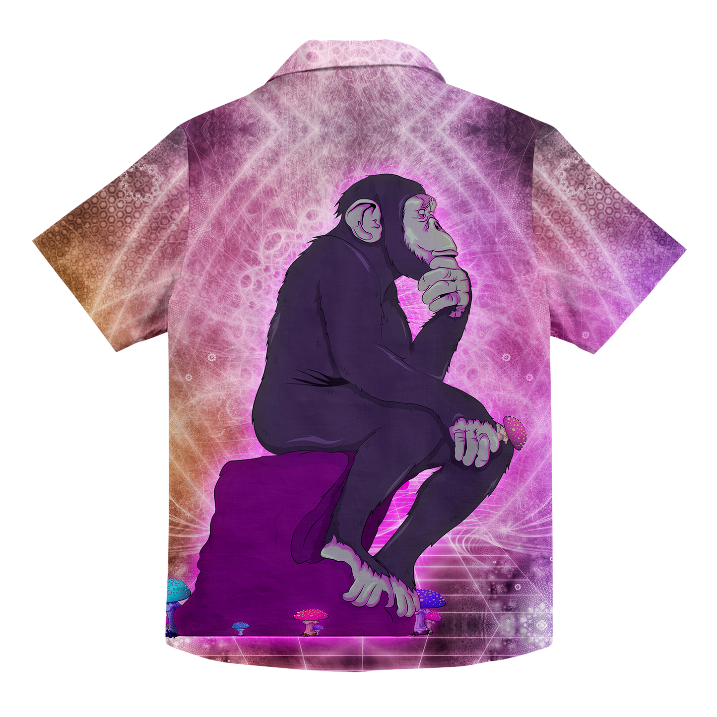 Thinking Ape All Over Print Hawaiian Button Up