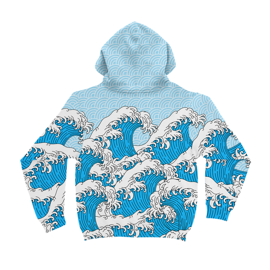 Retro Waves All Over Print Unisex Hoodie