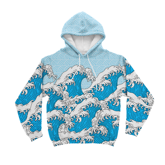 Retro Waves All Over Print Unisex Hoodie