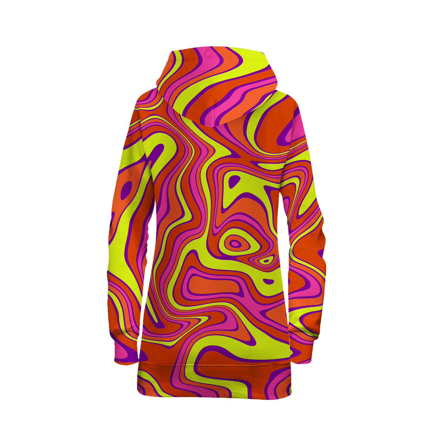 Acid All Over Print Hoodie Dress