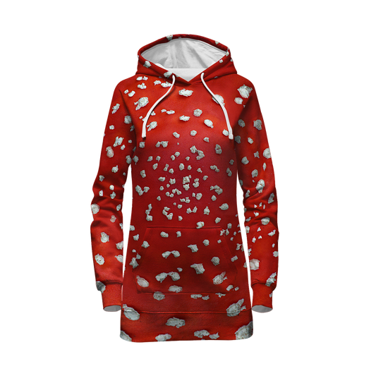 Fly Agaric - Amanita All Over Print Hoodie Dress