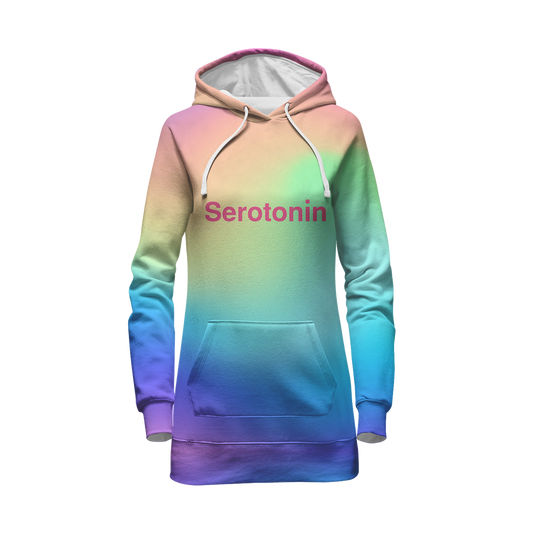 Serotonin All Over Print Hoodie Dress