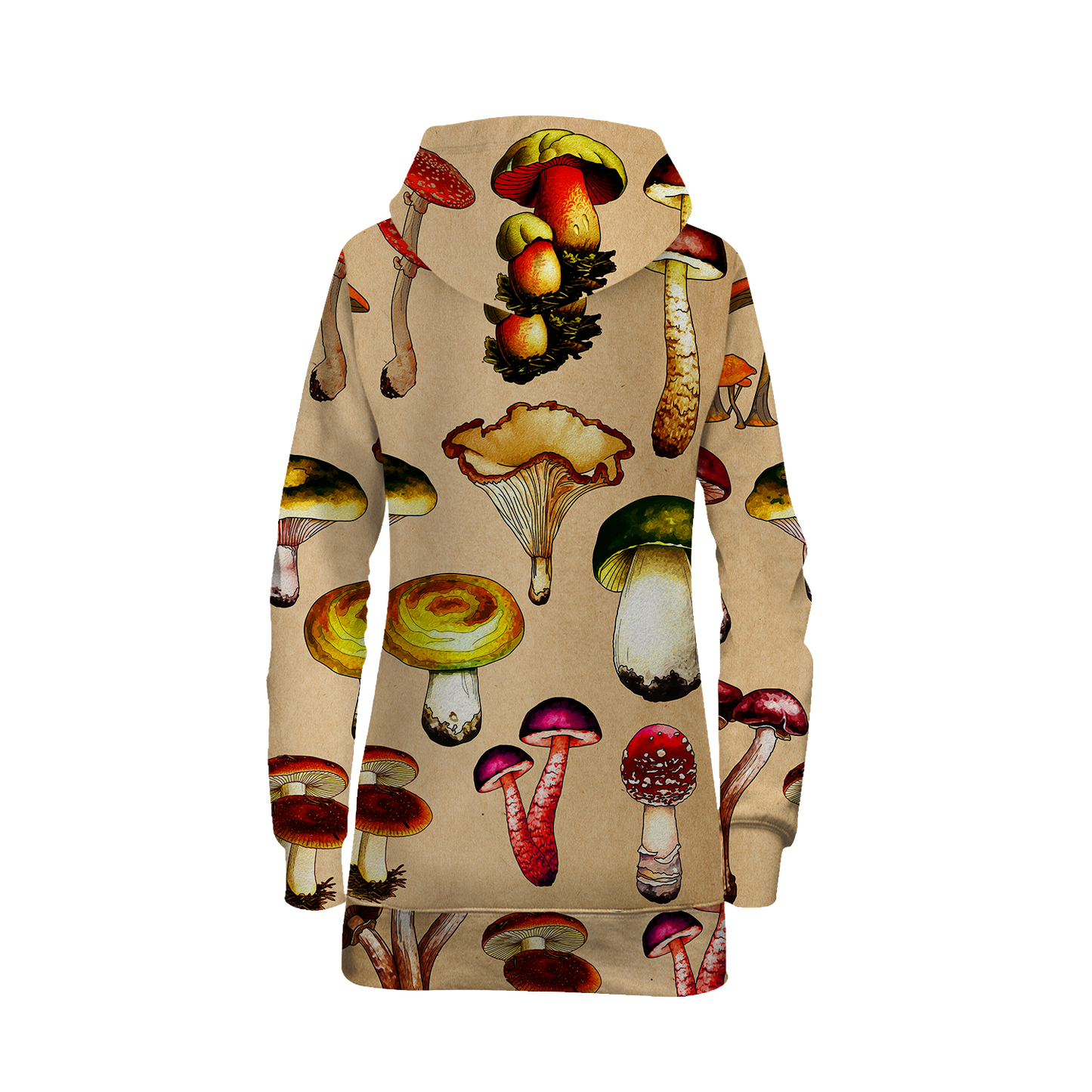 Magic Mushrooms All Over Print Hoodie Dress