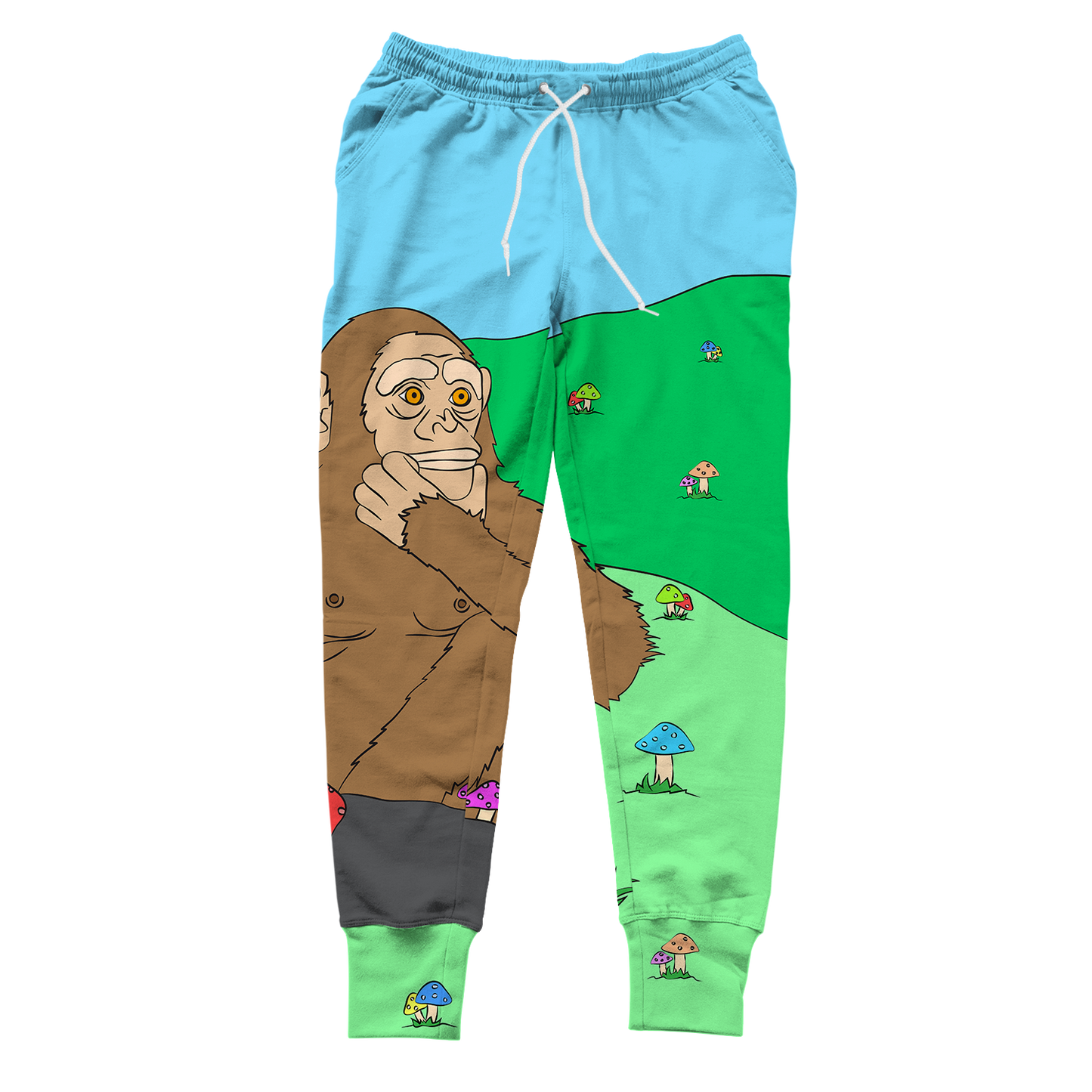 Ston~ Ape Mushroom Field All Over Print Unisex Joggers