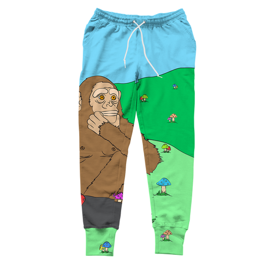 Ston~ Ape Mushroom Field All Over Print Unisex Joggers