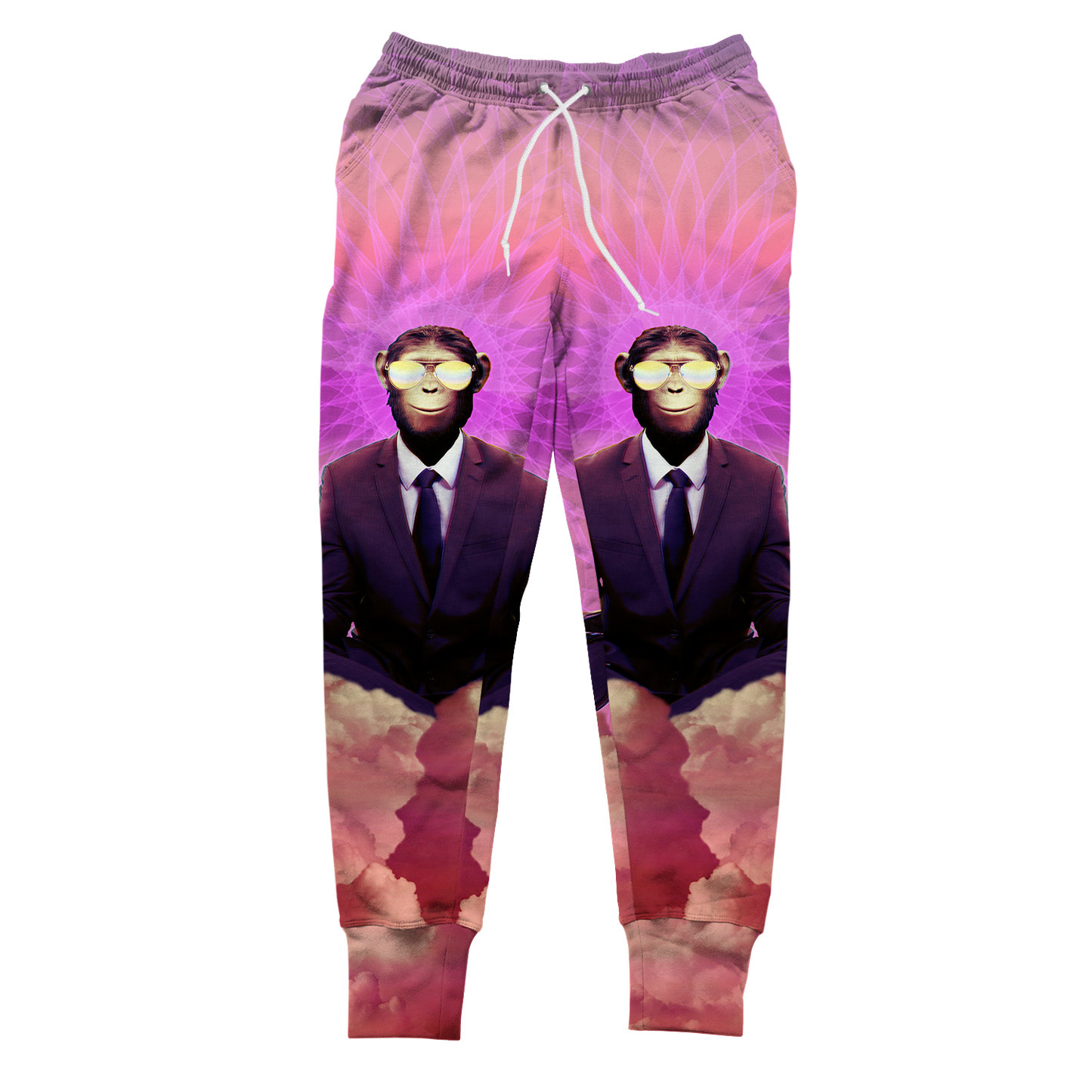 Meditating Ape All Over Print Unisex Joggers