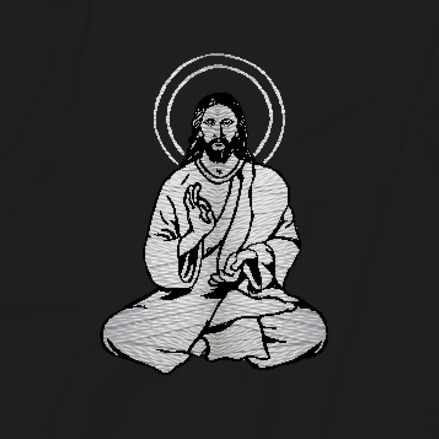 Jesus Embroidery  Graphic Long Sleeve Tee