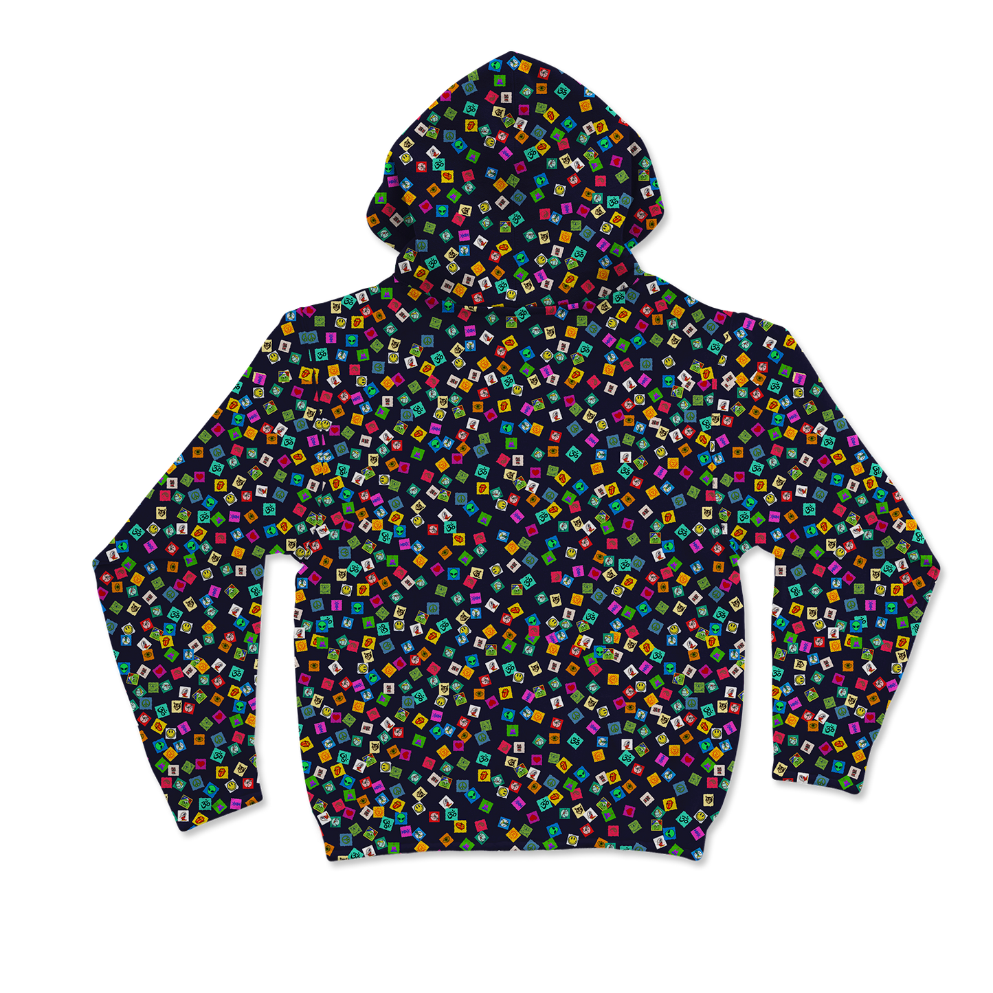 Tabs All Over Print Mask Hoodie