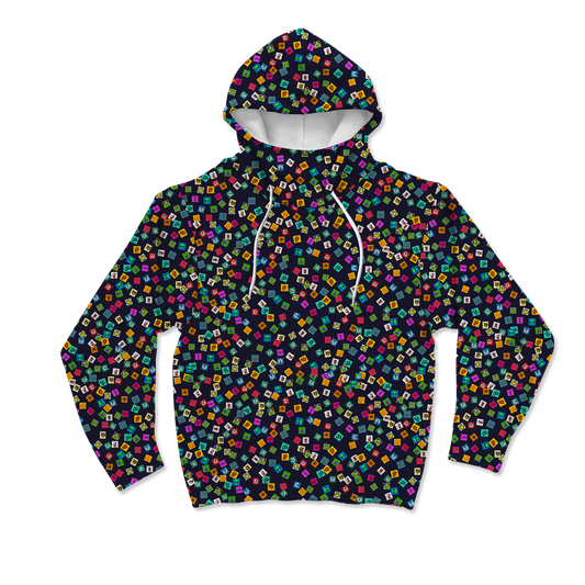 Tabs All Over Print Mask Hoodie