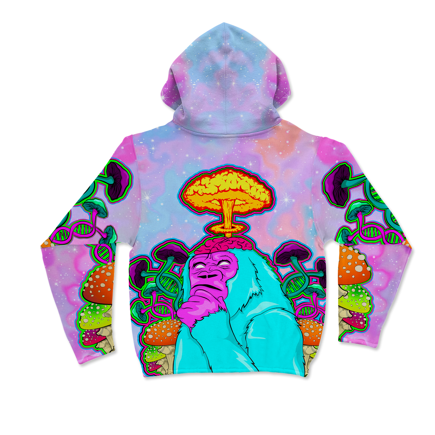 Awakened Ape All Over Print Mask Hoodie