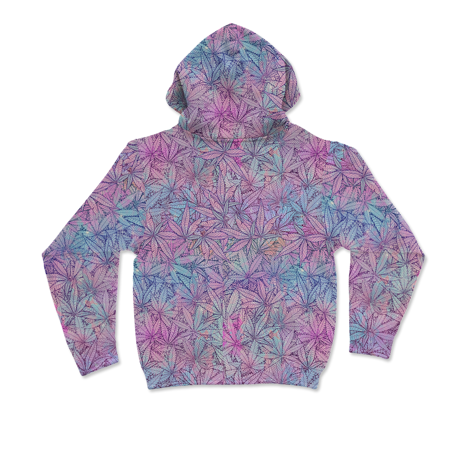 Cann~ Pattern All Over Print Mask Hoodie