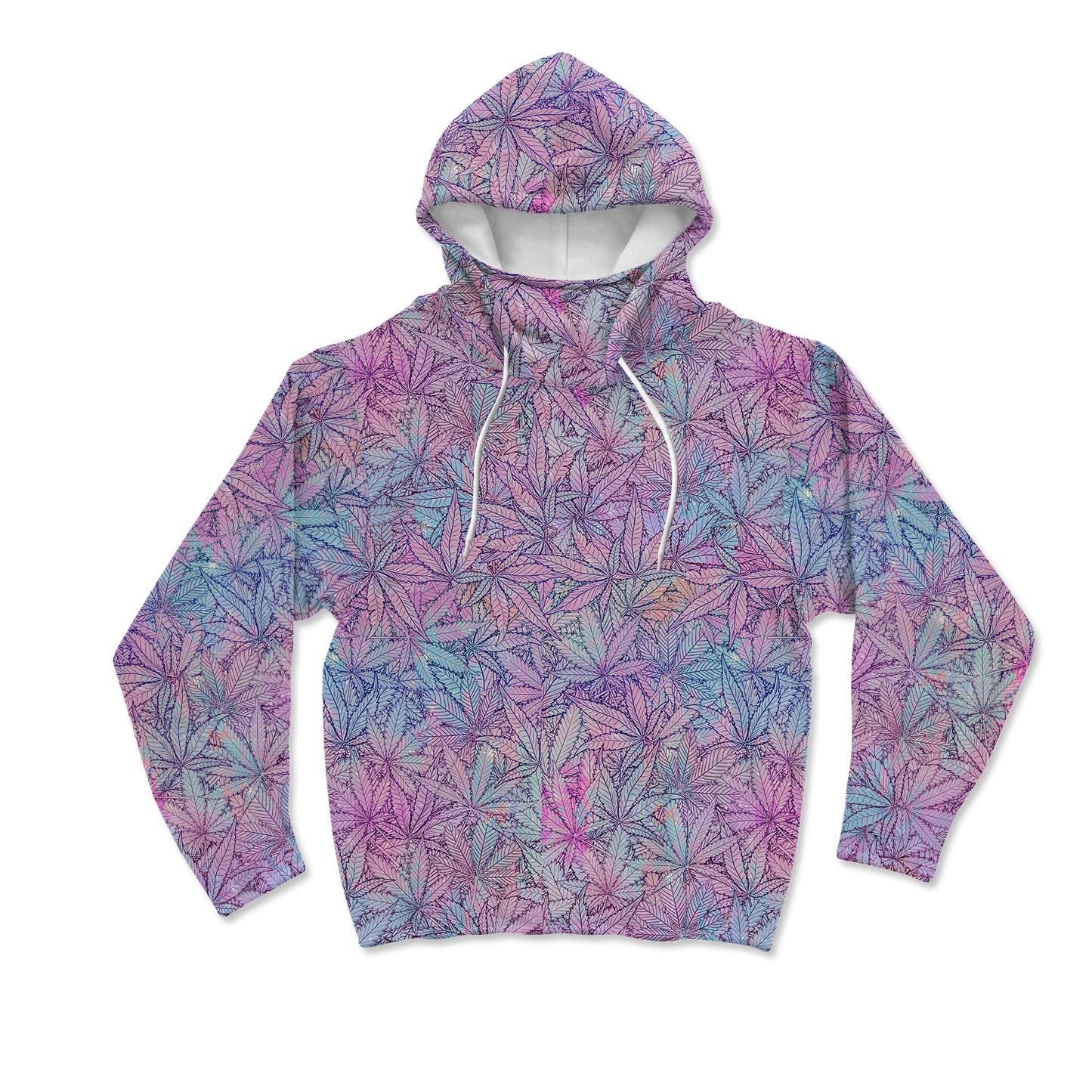 Cann~ Pattern All Over Print Mask Hoodie
