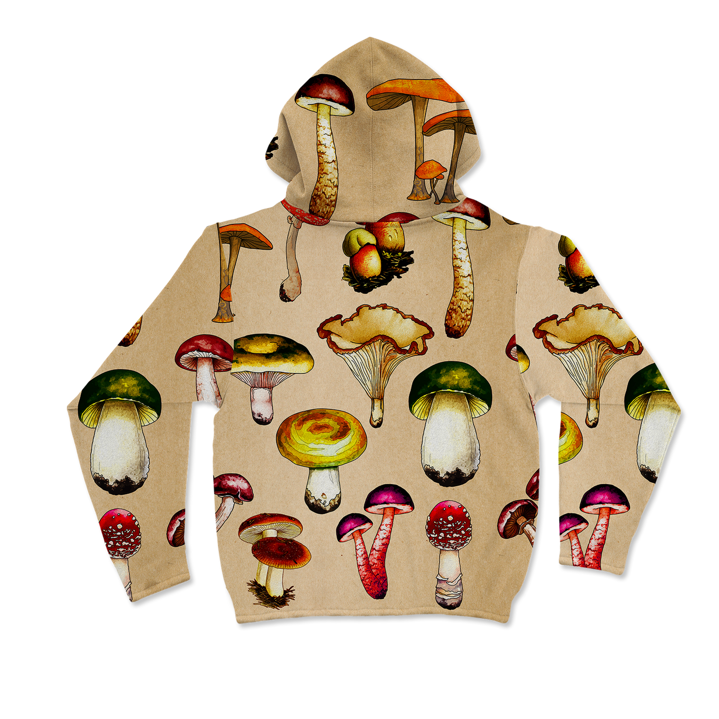 Magic Mushrooms All Over Print Mask Hoodie