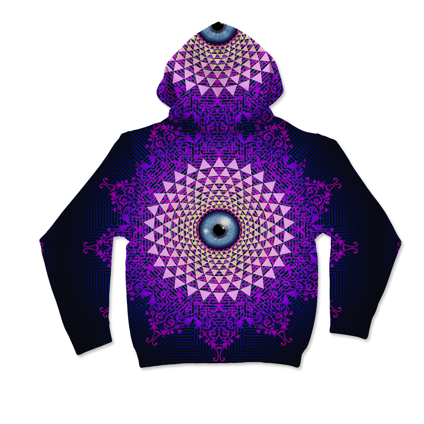 Psi~ Eye Ball All Over Print Mask Hoodie