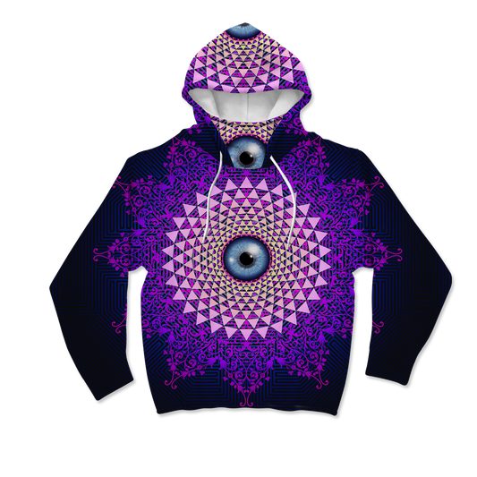 Psi~ Eye Ball All Over Print Mask Hoodie