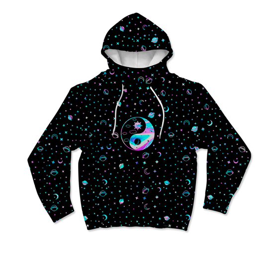 Yinyang Galaxy All Over Print Mask Hoodie