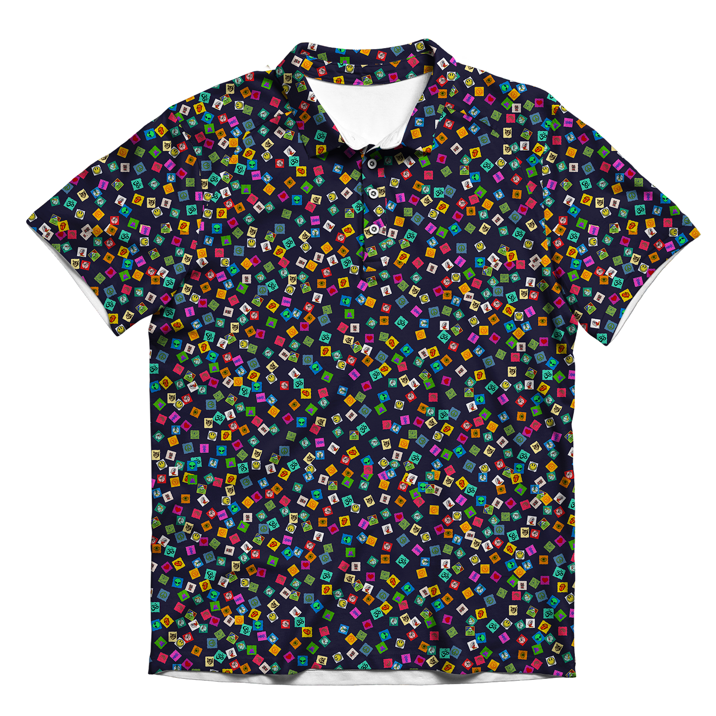 Tabs All Over Print Men's Polo Shirt