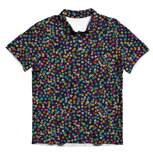 Tabs All Over Print Men's Polo Shirt