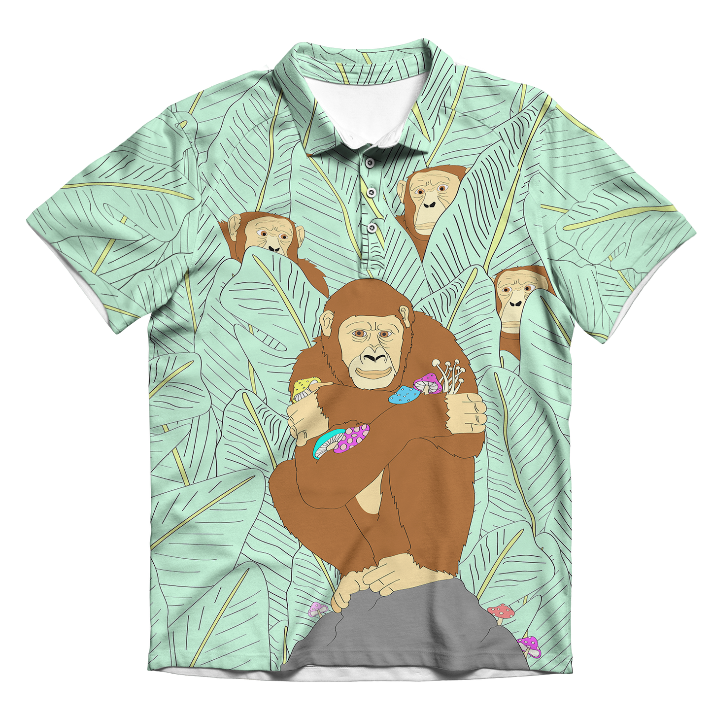 Apes Psi~ All Over Print Men's Polo Shirt