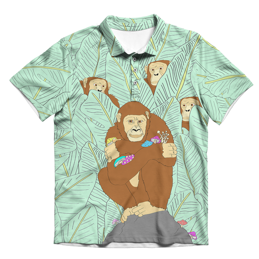 Apes Psi~ All Over Print Men's Polo Shirt