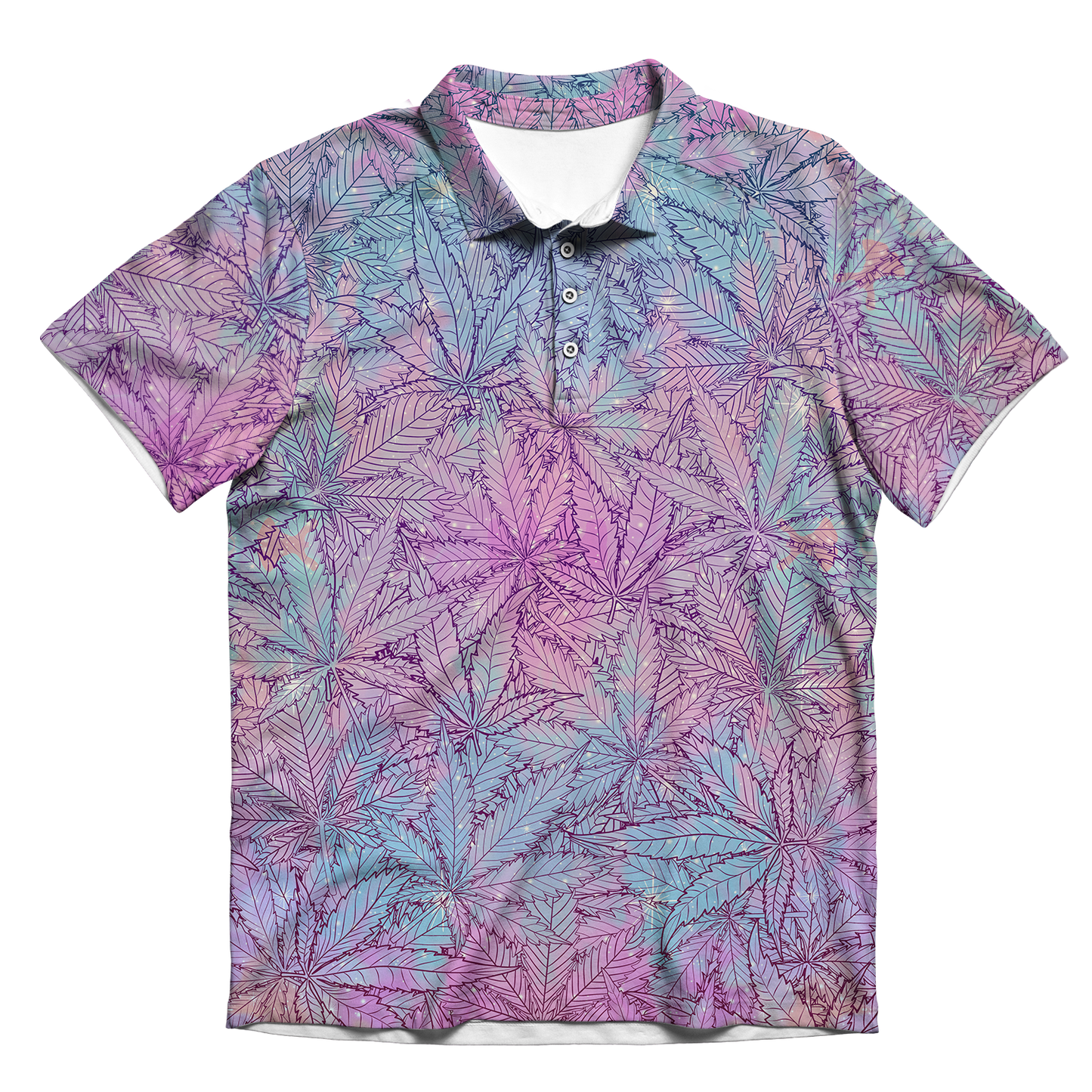 Cann~ Pattern All Over Print Men's Polo Shirt