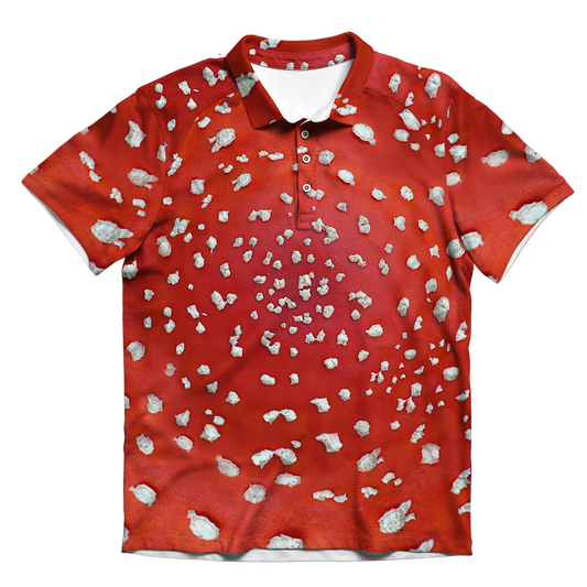 Fly Agaric - Amanita All Over Print Men's Polo Shirt