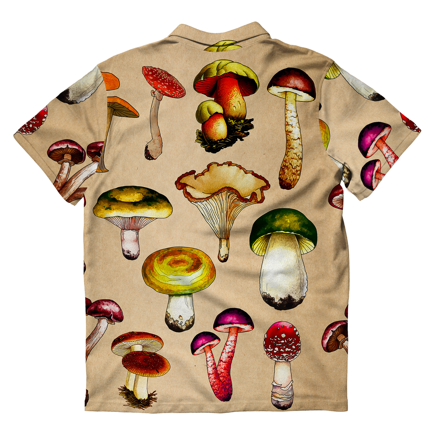 Magic Mushrooms All Over Print Men's Polo Shirt