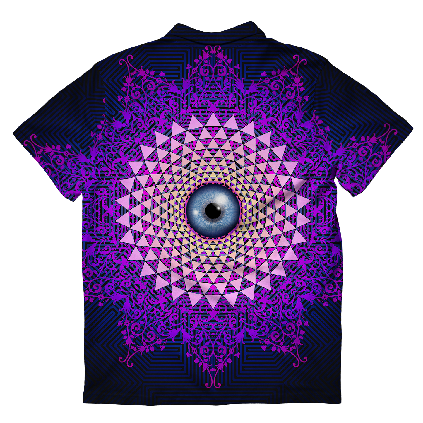 Psi~ Eye Ball All Over Print Men's Polo Shirt