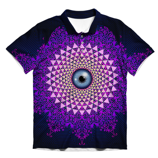 Psi~ Eye Ball All Over Print Men's Polo Shirt