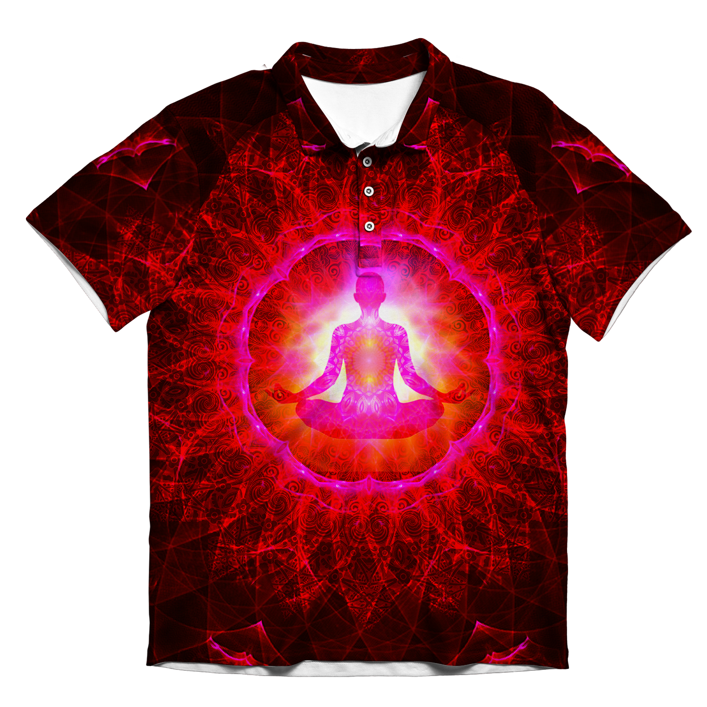 Psi~ Meditating All Over Print Men's Polo Shirt