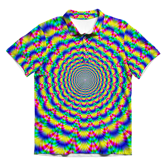 Psi~ Spiral All Over Print Men's Polo Shirt