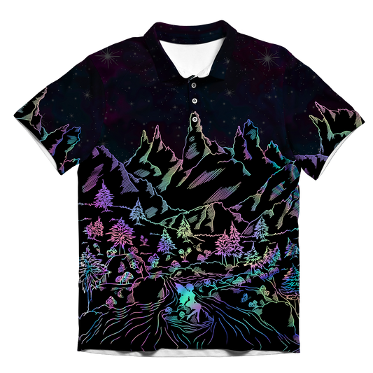 Psi~ World All Over Print Men's Polo Shirt