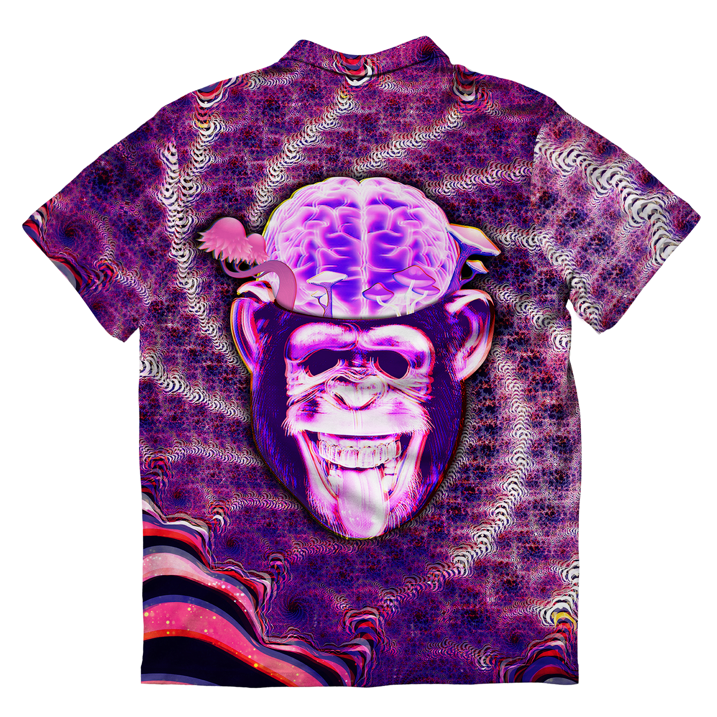 Stoned Ape Brain All Over Print Men's Polo Shirt