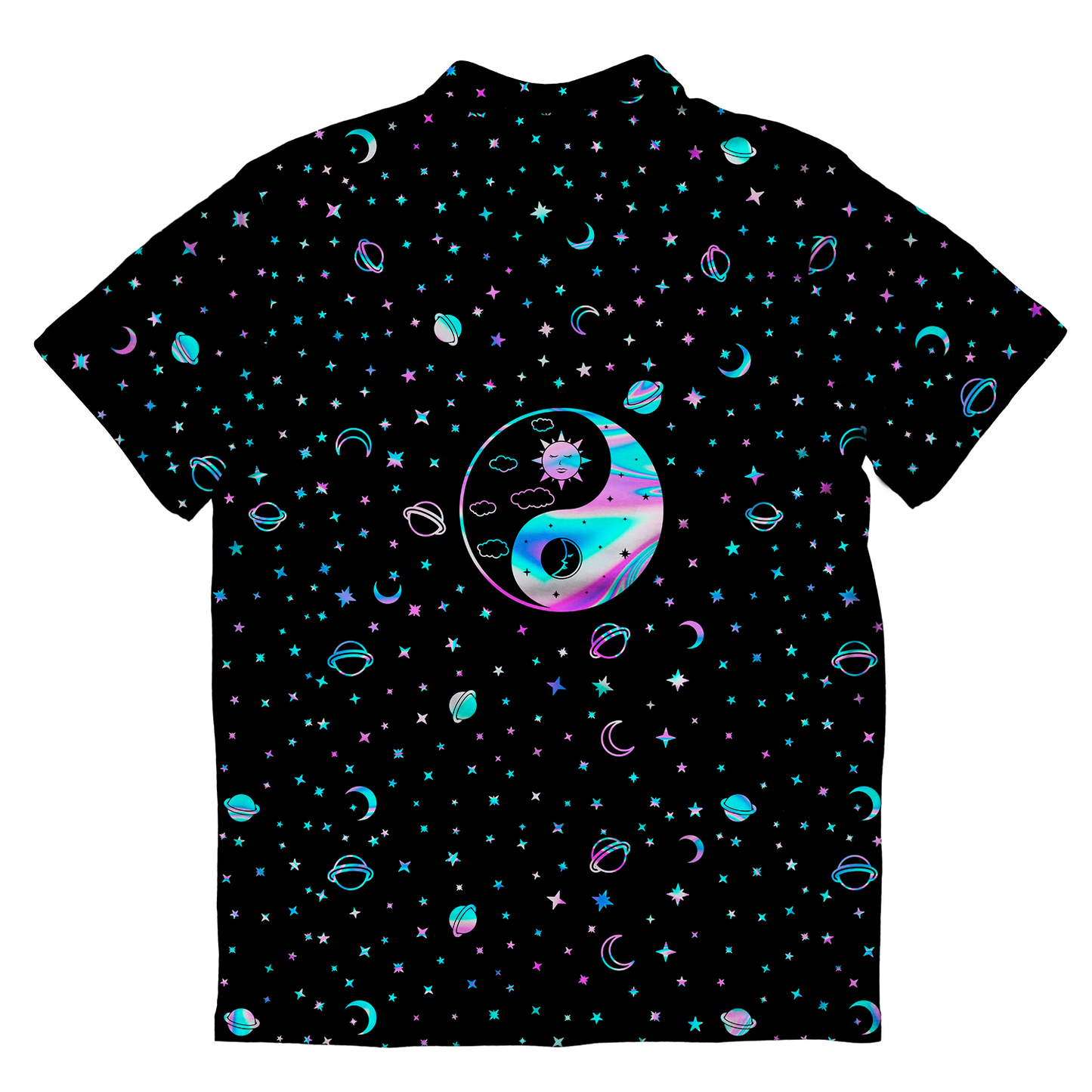 Yinyang Galaxy All Over Print Men's Polo Shirt