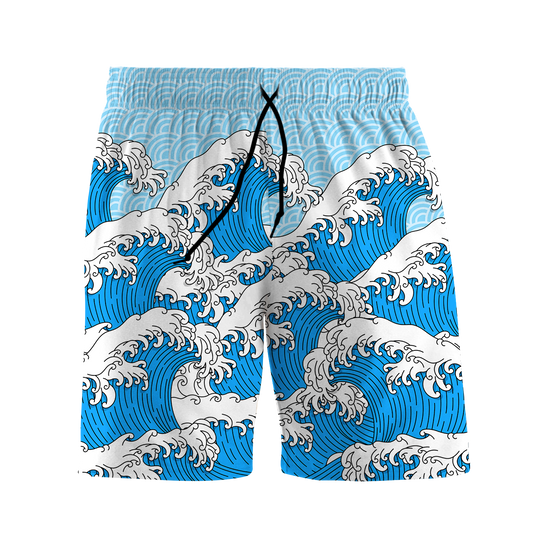 Retro Waves All Over Print Men's Shorts