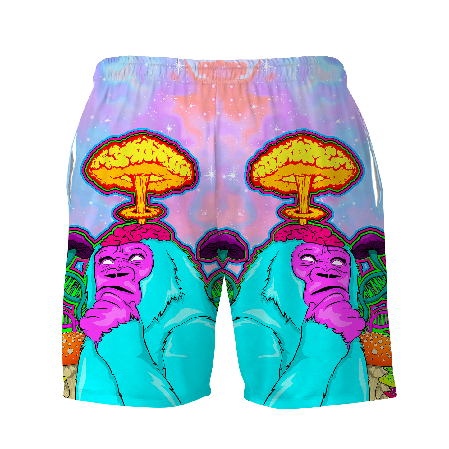 Awakened Ape All Over Print Men's Shorts