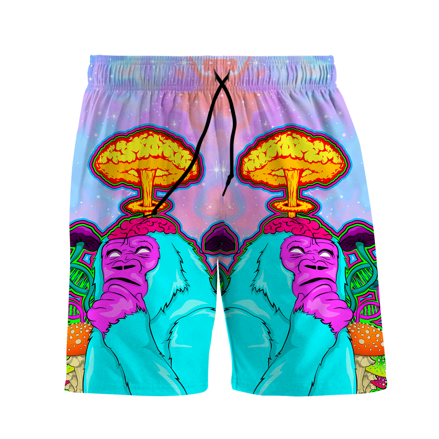 Awakened Ape All Over Print Men's Shorts