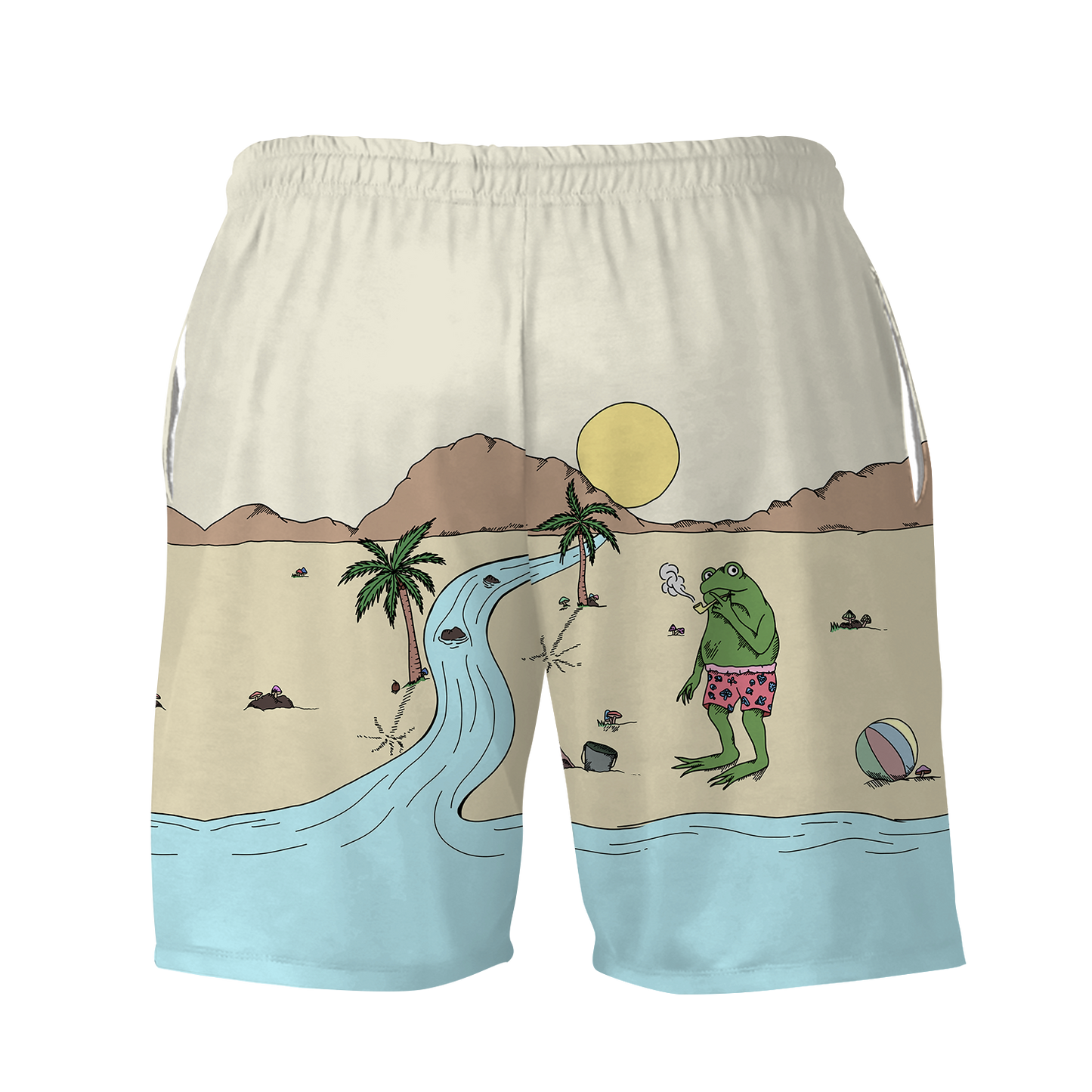 Beach Vibes All Over Print Men's Shorts